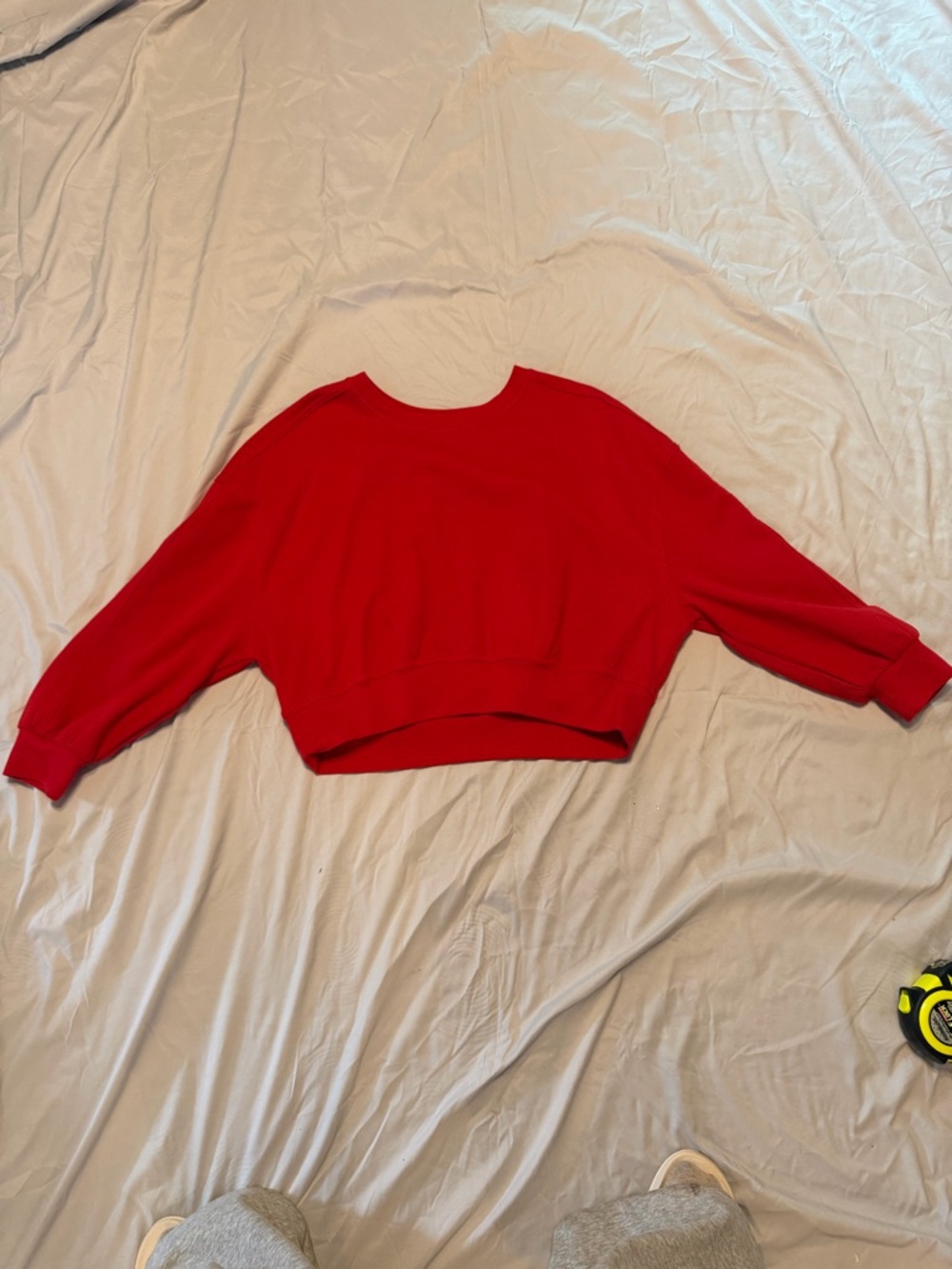 Double Zero Vibrant Red Waffle-Knit Top